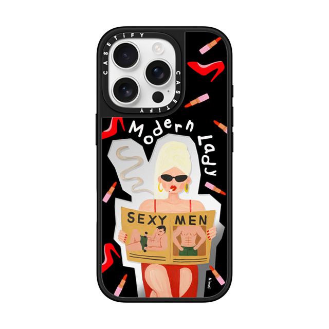 CASETiFY iPhone 16 Pro Case Silver on Black ミラーケース MagSafe対応 Modern Lady åå…ƒ 尼羞 Back to School CASETiFY iPhone 16 Pro Case Silver on Black ミラーケース MagSafe対応 Modern Lady åå…ƒ 尼羞 Back to School