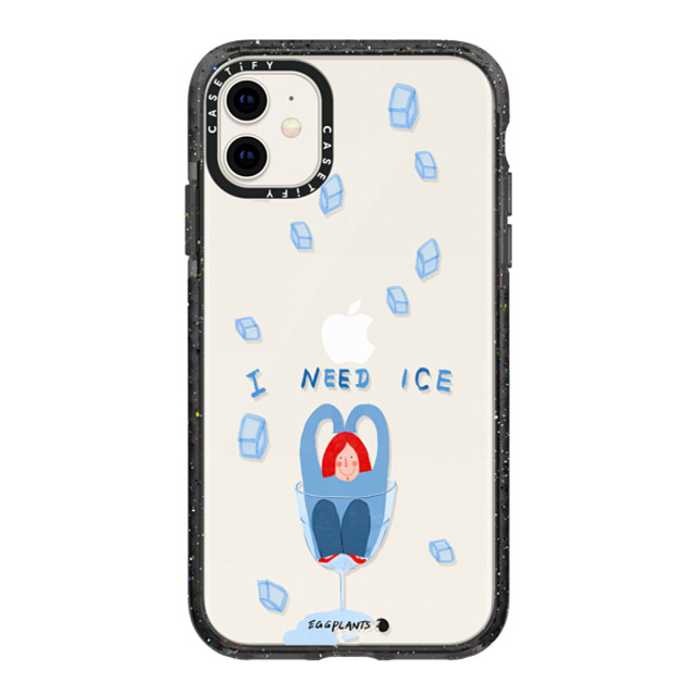 EGGPLANTS x CASETiFY iPhone 11 ケース Black インパクトケース Dive into silence