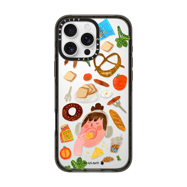 EGGPLANTS x CASETiFY iPhone 16 Pro Max ケース Black インパクトケース Happy boom