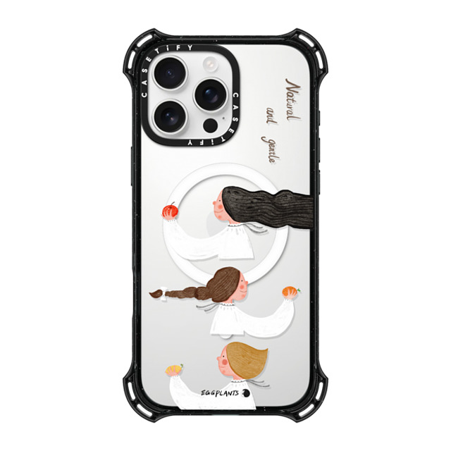 EGGPLANTS x CASETiFY iPhone 16 Pro Max ケース Black バウンスケース Love is creeping