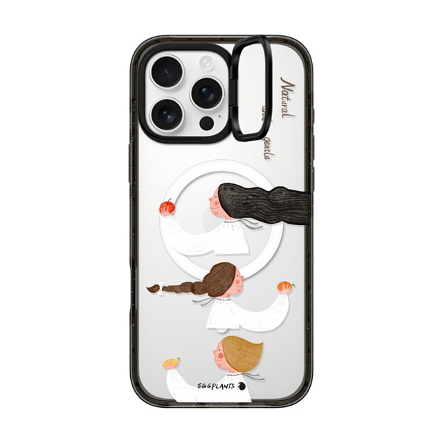 EGGPLANTS x CASETiFY iPhone 16 Pro Max ケース Black インパクトリングスタンドケース MagSafe対応 Love is creeping