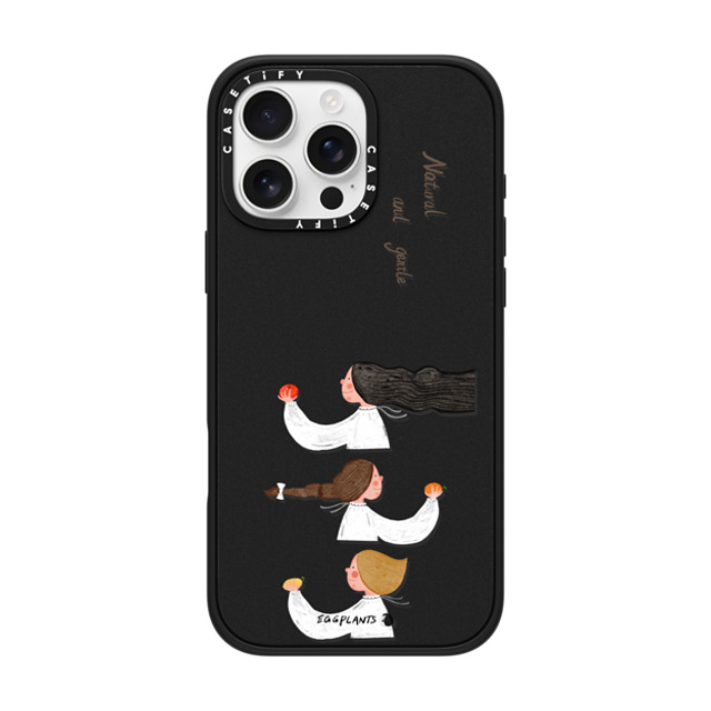 EGGPLANTS x CASETiFY iPhone 16 Pro Max ケース マットブラック インパクトケース MagSafe対応 Love is creeping