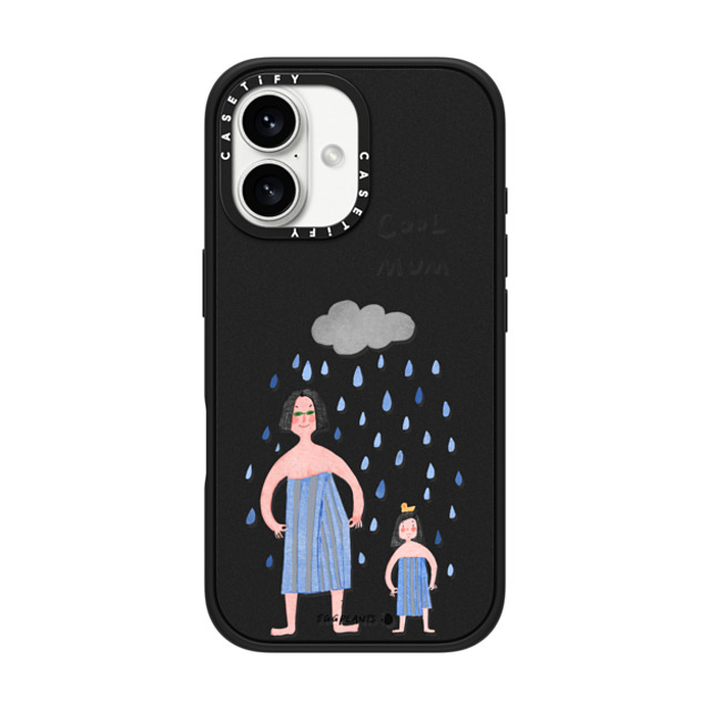 EGGPLANTS x CASETiFY iPhone 16 ケース マットブラック インパクトケース MagSafe対応 Walk through the rain together