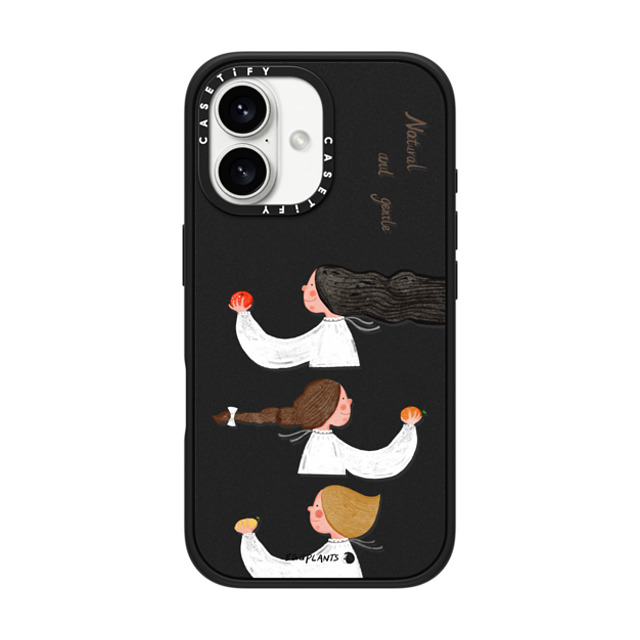 EGGPLANTS x CASETiFY iPhone 16 ケース マットブラック インパクトケース MagSafe対応 Love is creeping