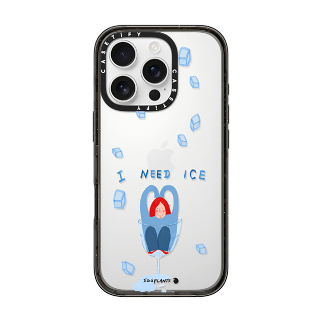 EGGPLANTS x CASETiFY iPhone 16 Pro ケース Black インパクトケース Dive into silence