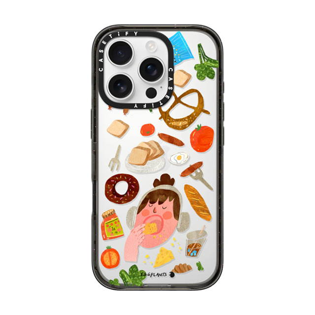 EGGPLANTS x CASETiFY iPhone 16 Pro ケース Black インパクトケース Happy boom