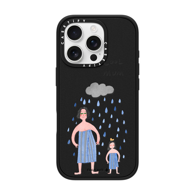 EGGPLANTS x CASETiFY iPhone 16 Pro ケース マットブラック インパクトケース Walk through the rain together