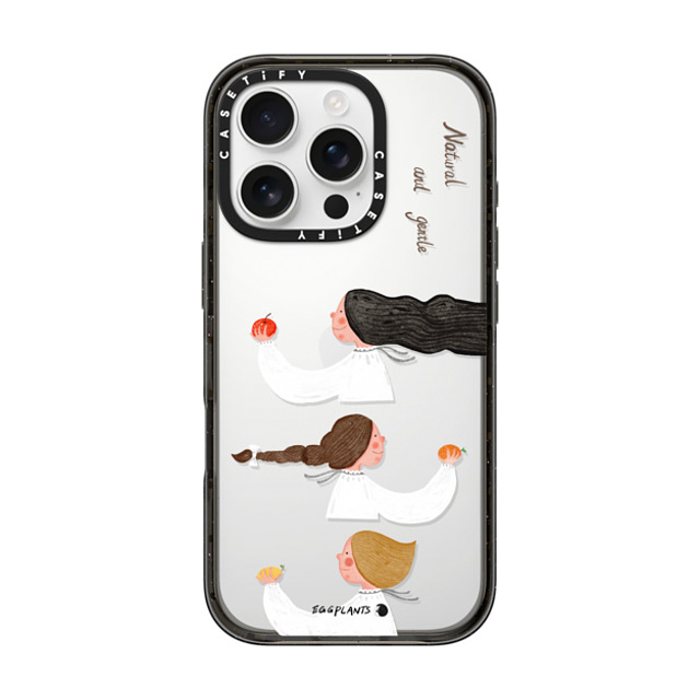 EGGPLANTS x CASETiFY iPhone 16 Pro ケース Black インパクトケース Love is creeping