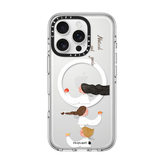 EGGPLANTS x CASETiFY iPhone 16 Pro ケース Clear クリア ケース MagSafe対応 Love is creeping