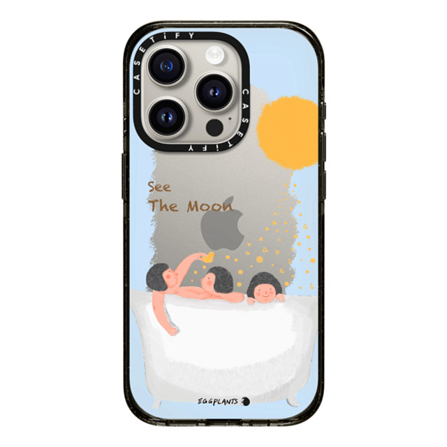EGGPLANTS x CASETiFY iPhone 15 Pro ケース ブラック インパクトケース Bubble bath