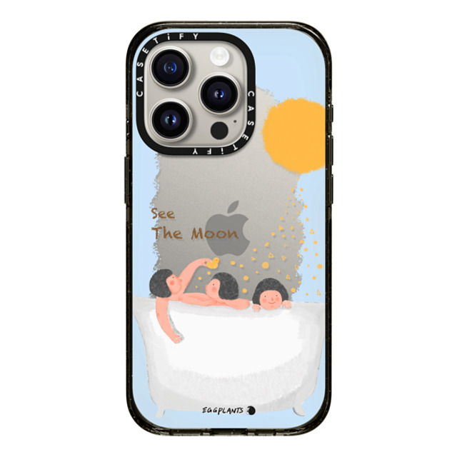 EGGPLANTS x CASETiFY iPhone 15 Pro ケース Black インパクトケース Bubble bath