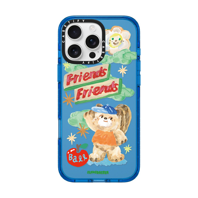 Slowcoaster x CASETiFY iPhone 16 Pro Max ケース スカイブルー インパクトケース SLOWCOASTER Friends Friends Pokori Phone Case