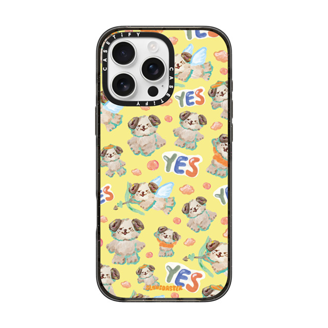 Slowcoaster x CASETiFY iPhone 16 Pro Max ケース ブラック インパクトケース MagSafe対応 SLOWCOASTER Playing-Damsook pattern Phone Case