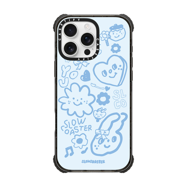 Slowcoaster x CASETiFY iPhone 16 Pro Max Case Black ウルトラ インパクトケース MagSafe 対応 SLOWCOASTER Blue Smile Slowcoaster x CASETiFY iPhone 16 Pro Max Case Black ウルトラ インパクトケース MagSafe 対応 SLOWCOASTER Blue Smile
