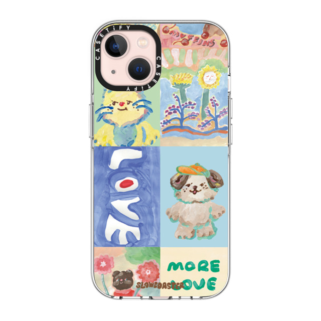 Slowcoaster x CASETiFY iPhone 13 ケース クリア クリア ケース MagSafe対応 SLOWCOASTER Love SLCO