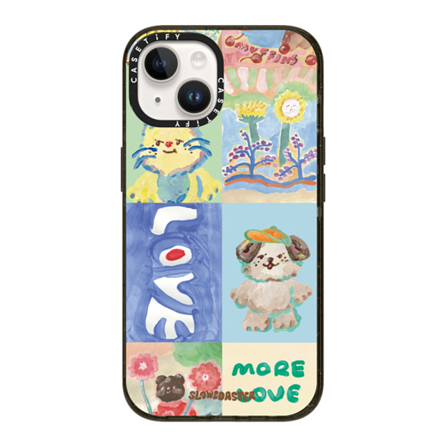 Slowcoaster x CASETiFY iPhone 14 ケース ブラック インパクトケース SLOWCOASTER Love SLCO