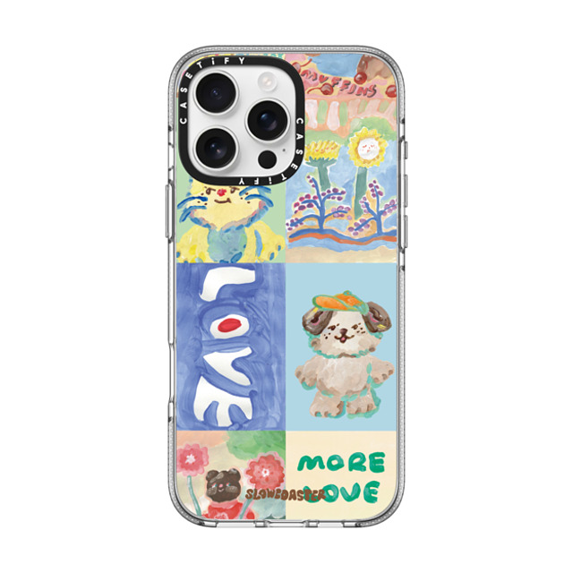 Slowcoaster x CASETiFY iPhone 16 Pro Max ケース クリア クリア ケース MagSafe対応 SLOWCOASTER Love SLCO