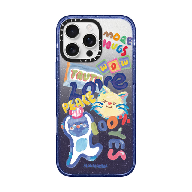 Slowcoaster x CASETiFY iPhone 16 Pro Max Case Glitter Indigo Impact Case MagSafe Compatible SLOWCOASTER Sticker Slowcoaster x CASETiFY iPhone 16 Pro Max Case Glitter Indigo Impact Case MagSafe Compatible SLOWCOASTER Sticker