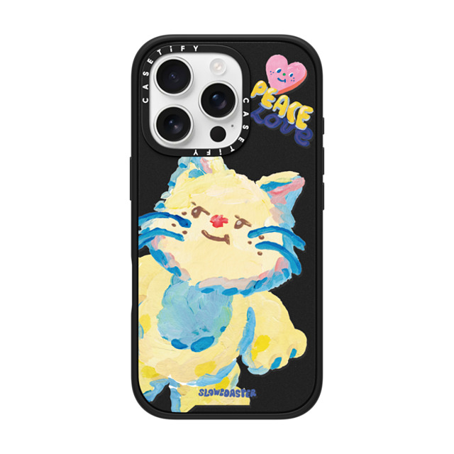 Slowcoaster x CASETiFY iPhone 16 Pro Case Cat,Animal Matte Black Impact Case MagSafe Compatible SLOWCOASTER Lunzy Father's Day Slowcoaster x CASETiFY iPhone 16 Pro Case Cat,Animal Matte Black Impact Case MagSafe Compatible SLOWCOASTER Lunzy Father's Day