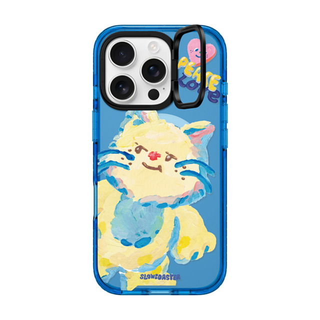 Slowcoaster x CASETiFY iPhone 16 Pro ケース スカイブルー インパクトリングスタンドケース MagSafe対応 SLOWCOASTER Lunzy