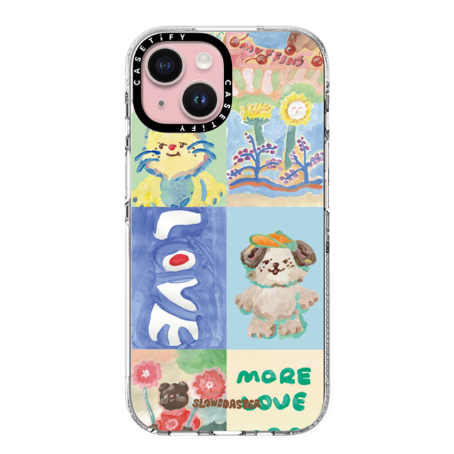 Slowcoaster x CASETiFY iPhone 15 ケース クリア クリア ケース MagSafe対応 SLOWCOASTER Love SLCO