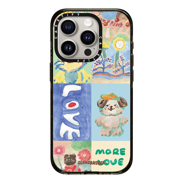 Slowcoaster x CASETiFY iPhone 15 Pro ケース ブラック インパクトケース SLOWCOASTER Love SLCO