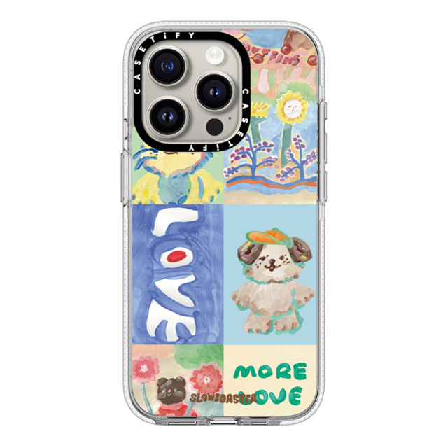 Slowcoaster x CASETiFY iPhone 15 Pro ケース クリア クリア ケース MagSafe対応 SLOWCOASTER Love SLCO