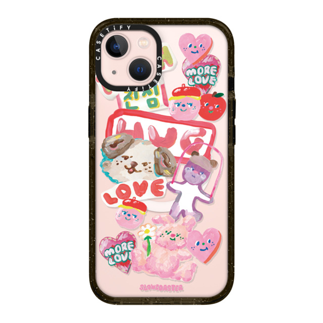 Slowcoaster x CASETiFY iPhone 13 ケース ブラック インパクトケース MagSafe対応 SLOWCOASTER Sticker