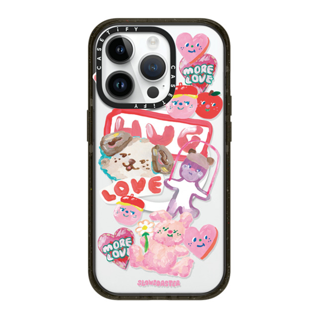 Slowcoaster x CASETiFY iPhone 14 Pro ケース ブラック インパクトケース MagSafe対応 SLOWCOASTER Sticker