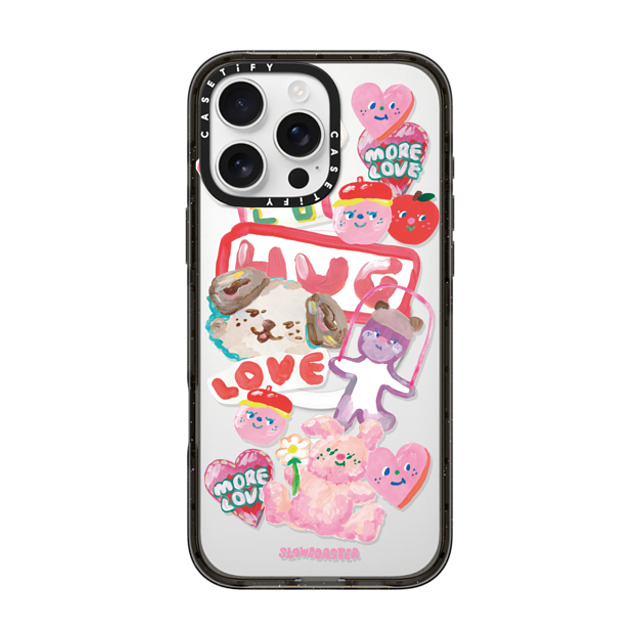 Slowcoaster x CASETiFY iPhone 16 Pro Max ケース ブラック インパクトケース MagSafe対応 SLOWCOASTER Sticker