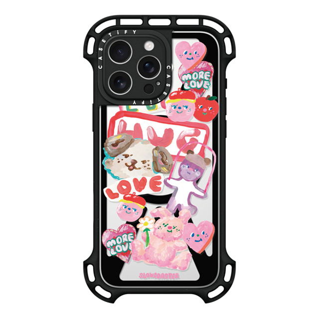 Slowcoaster x CASETiFY iPhone 16 Pro Max ケース ブラック ウルトラ バウンスケース MagSafe対応 SLOWCOASTER Sticker