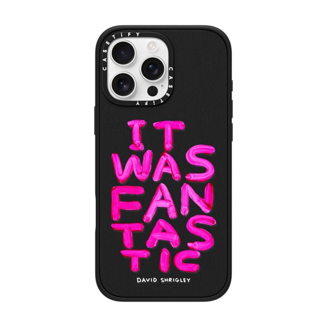 davidshrigley x CASETiFY iPhone 16 Pro Max Case Quote,Fine Art Matte Black Impact Case MagSafe Compatible IT WAS FANTASTIC Phone Case Back to School davidshrigley x CASETiFY iPhone 16 Pro Max Case Quote,Fine Art Matte Black Impact Case MagSafe Compatible IT WAS FANTASTIC Phone Case Back to School