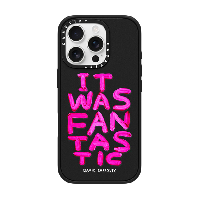 davidshrigley x CASETiFY iPhone 16 Pro Case Quote,Fine Art Matte Black Impact Case MagSafe Compatible IT WAS FANTASTIC Phone Case Back to School davidshrigley x CASETiFY iPhone 16 Pro Case Quote,Fine Art Matte Black Impact Case MagSafe Compatible IT WAS FANTASTIC Phone Case Back to School