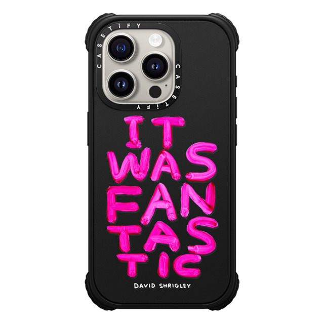 davidshrigley x CASETiFY iPhone 15 Pro ケース Quote,Fine Art マットブラック ウルトラ インパクトケース MagSafe 対応 IT WAS FANTASTIC Phone Case Back to School davidshrigley x CASETiFY iPhone 15 Pro ケース Quote,Fine Art マットブラック ウルトラ インパクトケース MagSafe 対応 IT WAS FANTASTIC Phone Case Back to School