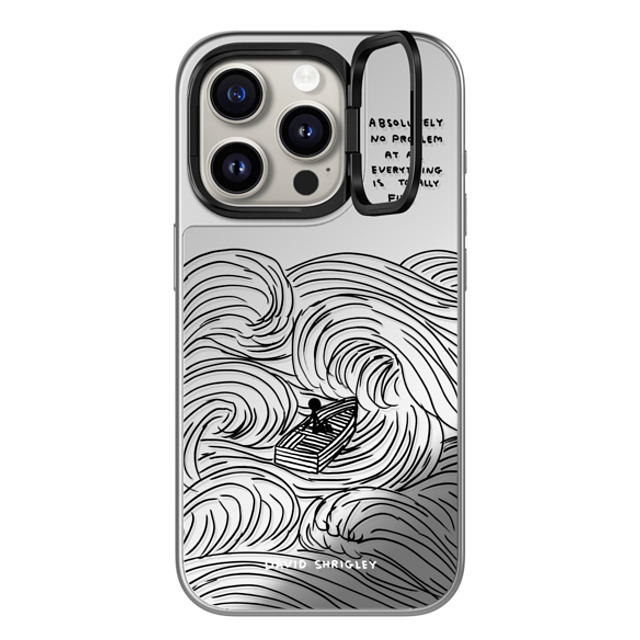 davidshrigley x CASETiFY iPhone 15 Pro ケース Quote,Fine Art シルバー (シルバーバンパー) ミラー リングスタンドケース MagSafe対応 ABSOLUTELY NO PROBLEM Phone Case Back to School davidshrigley x CASETiFY iPhone 15 Pro ケース Quote,Fine Art シルバー (シルバーバンパー) ミラー リングスタンドケース MagSafe対応 ABSOLUTELY NO PROBLEM Phone Case Back to School