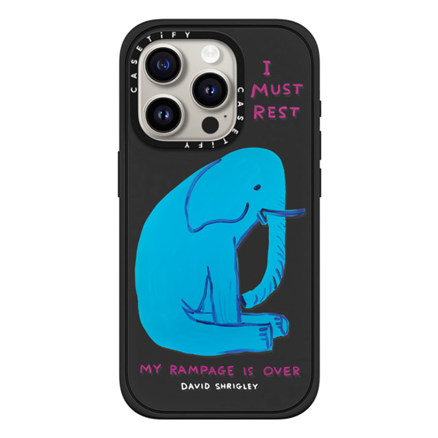 davidshrigley x CASETiFY iPhone 15 Pro ケース Animal,Quote マットブラック インパクトケース MagSafe対応 MY RAMPAGE IS OVER Phone Case Back to School davidshrigley x CASETiFY iPhone 15 Pro ケース Animal,Quote マットブラック インパクトケース MagSafe対応 MY RAMPAGE IS OVER Phone Case Back to School