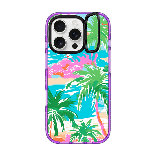 CASETiFY iPhone 16 Pro Case パープル インパクトリングスタンドケース MagSafe対応 Margarita Beach Babe angie makes CASETiFY iPhone 16 Pro Case パープル インパクトリングスタンドケース MagSafe対応 Margarita Beach Babe angie makes