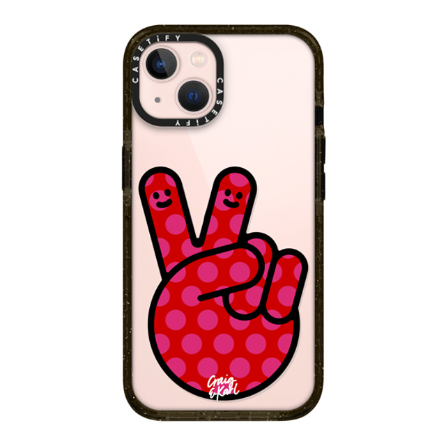 Craig & Karl x CASETiFY iPhone 13 ケース ブラック インパクトケース Peace by Craig & Karl