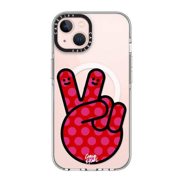 Craig & Karl x CASETiFY iPhone 13 ケース クリア クリア ケース MagSafe対応 Peace by Craig & Karl