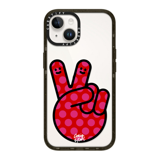 Craig & Karl x CASETiFY iPhone 14 ケース ブラック インパクトケース Peace by Craig & Karl