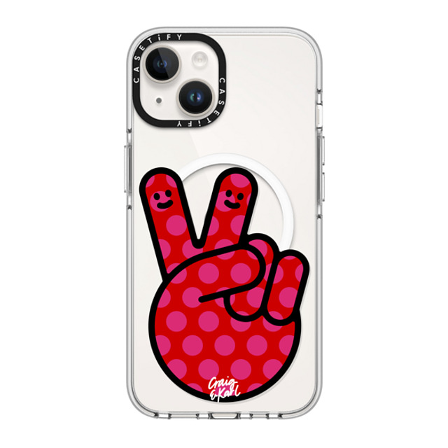 Craig & Karl x CASETiFY iPhone 14 ケース クリア クリア ケース MagSafe対応 Peace by Craig & Karl