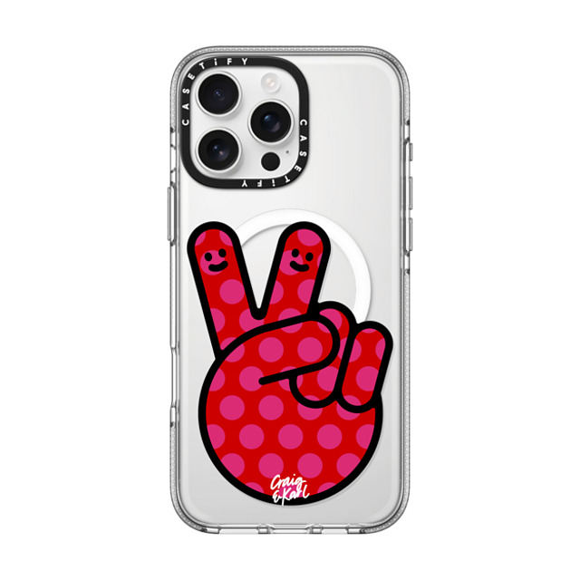 Craig & Karl x CASETiFY iPhone 16 Pro Max ケース クリア クリア ケース MagSafe対応 Peace by Craig & Karl