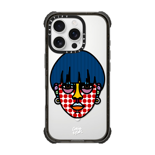 Craig & Karl x CASETiFY iPhone 16 Pro ケース Cartoon,Pop Art ブラック ウルトラ インパクトケース MagSafe 対応 Girl by Craig & Karl Father's Day Craig & Karl x CASETiFY iPhone 16 Pro ケース Cartoon,Pop Art ブラック ウルトラ インパクトケース MagSafe 対応 Girl by Craig & Karl Father's Day