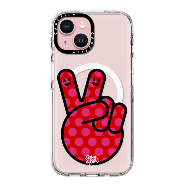 Craig & Karl x CASETiFY iPhone 15 ケース クリア クリア ケース MagSafe対応 Peace by Craig & Karl