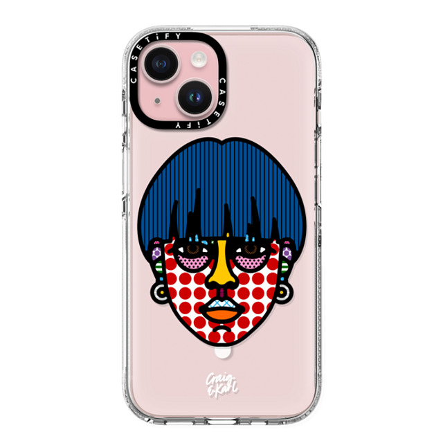 Craig & Karl x CASETiFY iPhone 15 ケース Cartoon,Pop Art クリア クリア ケース MagSafe対応 Girl by Craig & Karl Father's Day Craig & Karl x CASETiFY iPhone 15 ケース Cartoon,Pop Art クリア クリア ケース MagSafe対応 Girl by Craig & Karl Father's Day