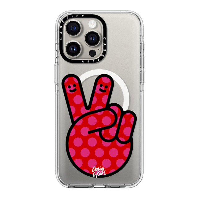 Craig & Karl x CASETiFY iPhone 15 Pro Max ケース クリア クリア ケース MagSafe対応 Peace by Craig & Karl