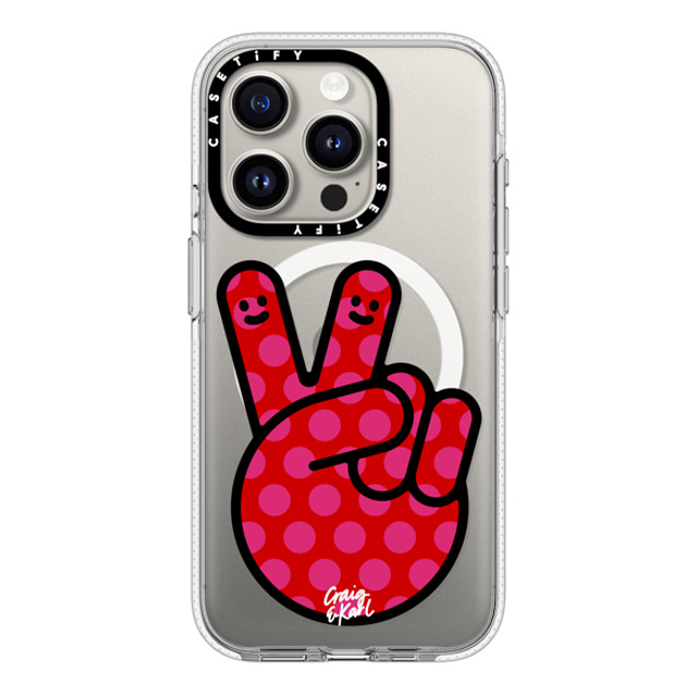 Craig & Karl x CASETiFY iPhone 15 Pro ケース クリア クリア ケース MagSafe対応 Peace by Craig & Karl