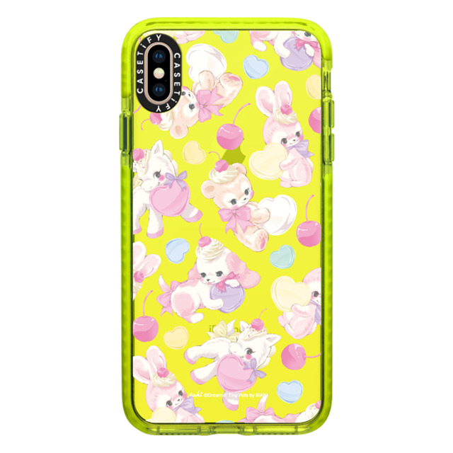 Dreamin Tiny Pets by MAKI x CASETiFY iPhone XS Max ケース ネオン イエロー インパクトケース Fancy Floats
