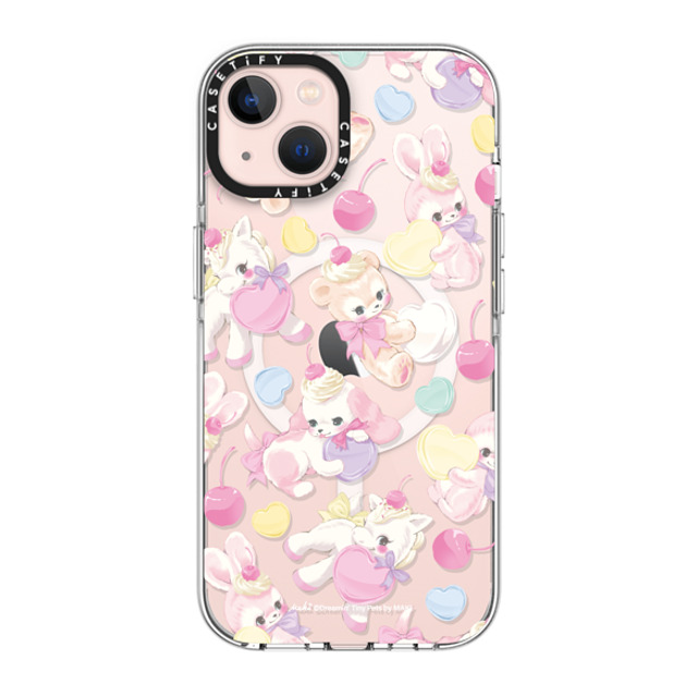 Dreamin Tiny Pets by MAKI x CASETiFY iPhone 13 ケース クリア クリア ケース MagSafe対応 Fancy Floats