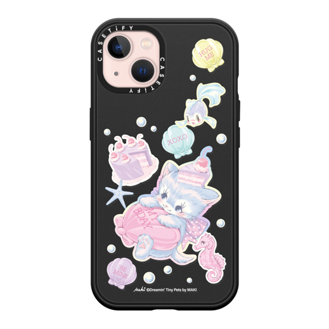 Dreamin Tiny Pets by MAKI x CASETiFY iPhone 13 ケース マットブラック インパクトケース MagSafe対応 Birthday Lagoon